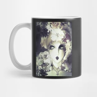 hazy art deco fashion collage poster Mug